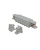 TRACK 3LINE POWER + 2X END CAP WHITE