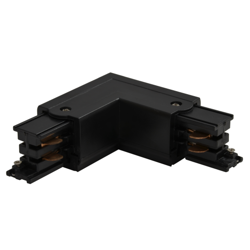 TRACK 3LINE L CONNECTOR BLACK