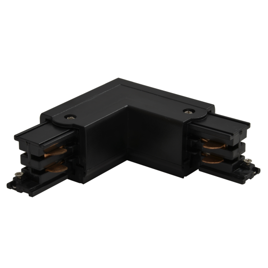 TRACK 3LINE L CONNECTOR BLACK