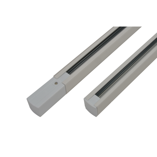 TRACK 3LINE SET 1M + END POWER + END CAP WHITE
