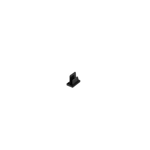 TRACK 1LINE END CAP BK