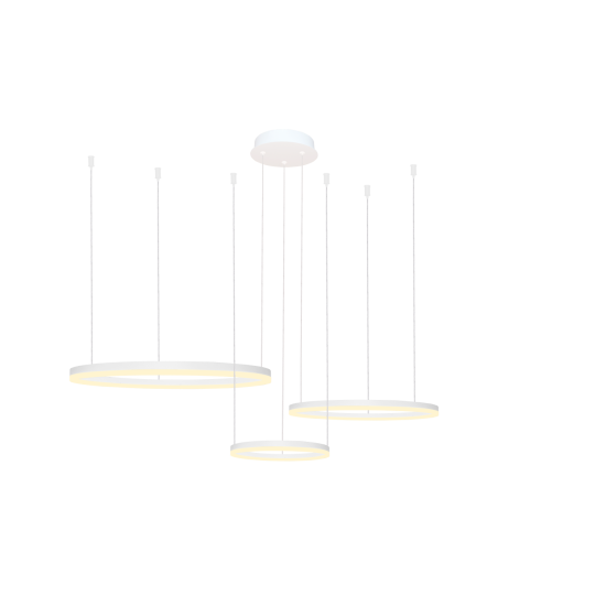 HALO PENDANT 80+60+40 CCT WH + REMOTE CONTROL