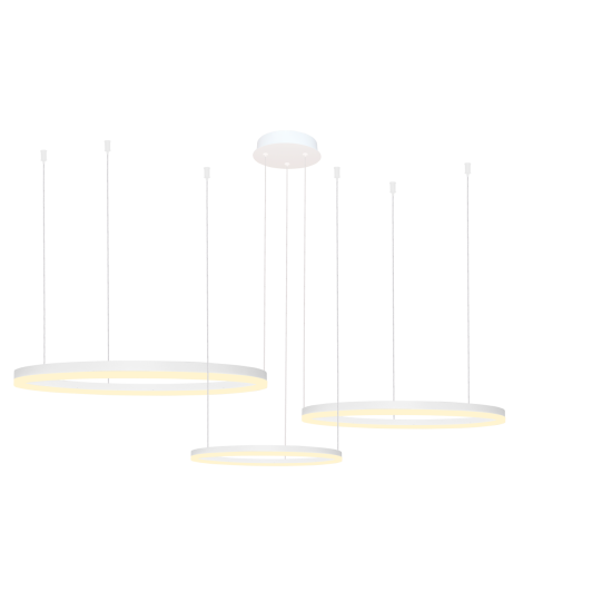 HALO PENDANT 100+80+60 CCT WH + REMOTE CONTROL