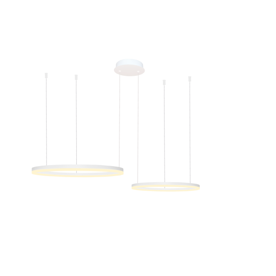 HALO PENDANT 80+60 CCT WH + REMOTE CONTROL