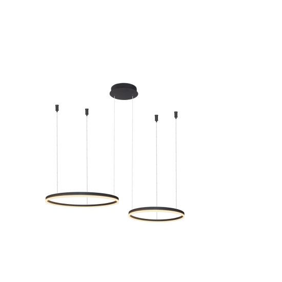 HALO PENDANT 80+60 CCT BK + REMOTE CONTROL