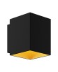 91063 SOLA WL SQUARE KINKIET CZARNY+ZŁOTY/BLACK+GOLD
