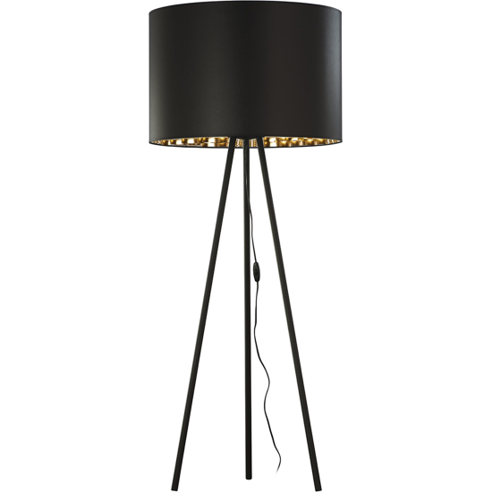 3130 NALLU LAMPA PODŁOGOWA CZARNO ZŁOTA