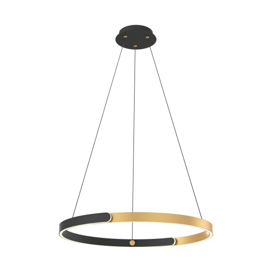 LINOS LAMPA WISZĄCA DO SALONU CZARNO-ZŁOTA ZUMALINE