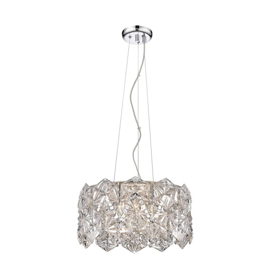 DAVI LAMPA WISZĄCA DO SALONU CHROME ZUMALINE