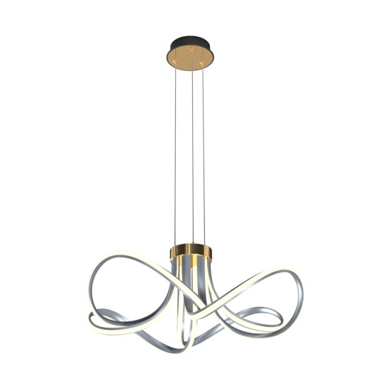 ABRO LAMPA WISZĄCA NAD STÓŁ CZARNO-SZARO-ZŁOTA ZUMALINE