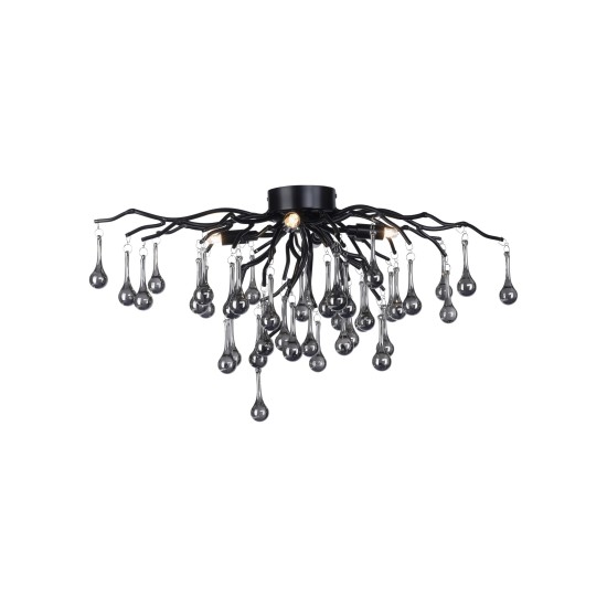 LAMPA SUFITOWA DO SALONU ICICLE CZARNA ZUMALINE