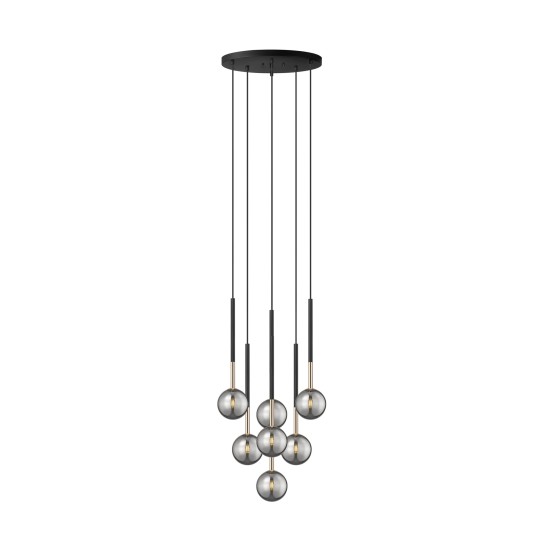 ARCTURUS LAMPA WISZĄCA DO JADALNI CZARNO-ZŁOTA ZUMALINE