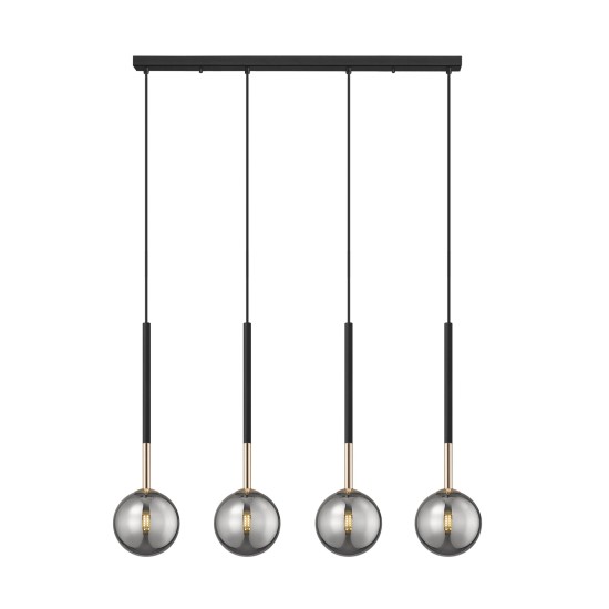 ARCTURUS LAMPA WISZĄCA NAD STÓŁ CZARNO-ZŁOTA ZUMALINE