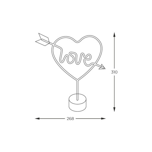 LAMPKA NEON LOVE LED ZUMALINE